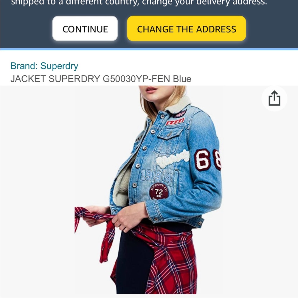 Super dry vintage jean Sherpa jacket